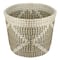 11.5" Beige Seagrass Woven Basket with Black & White Accents